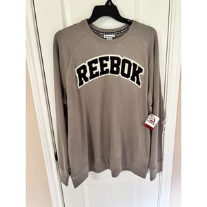 Reebok NWT 2XL Men's League Crewneck Sweatshirt Beige Tan Pullover Athleisure